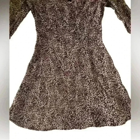 Flynn Skye Maiden Mini Long Sleeve Dress Leopard Print Black and Brown - Picture 7 of 12